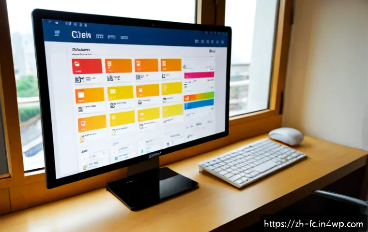 SMACSS의 세부 원칙 - Photorealistic modern web designer’s desk, large monitor displaying a clean modular website interfac...